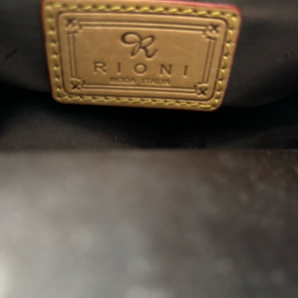 Rioni Moda Italia Signature Logo Boston Top Handles Bag Purse 2 side pockets - Picture 12 of 12